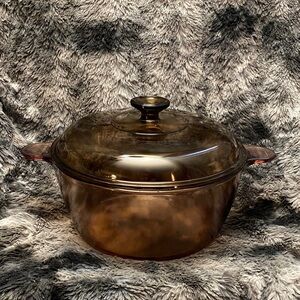 Vintage Vision by Corning Amber Glass Cookware 4.5L Dutch Oven with Lid